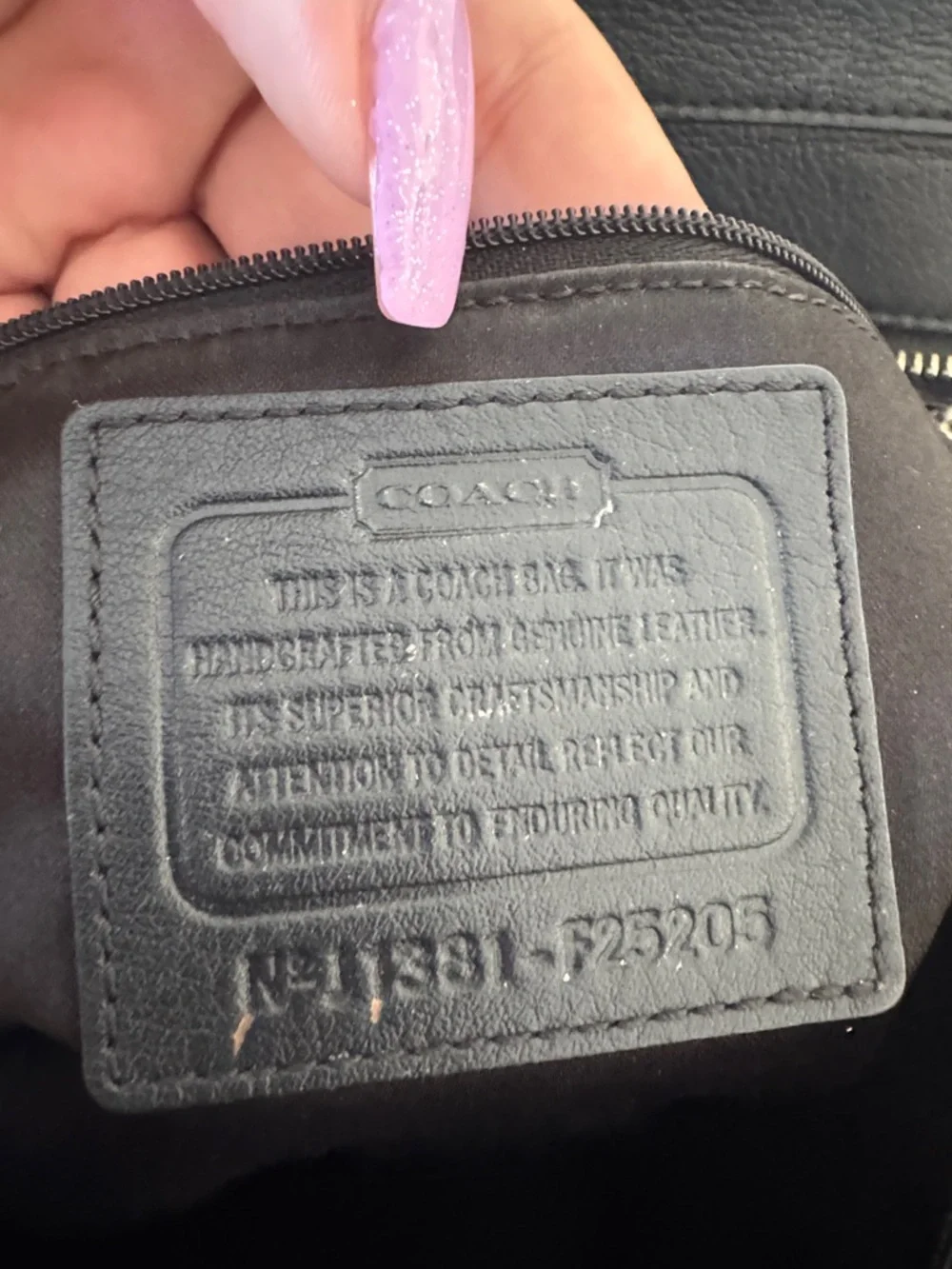 Coach Taylor Alexis black leather carry all